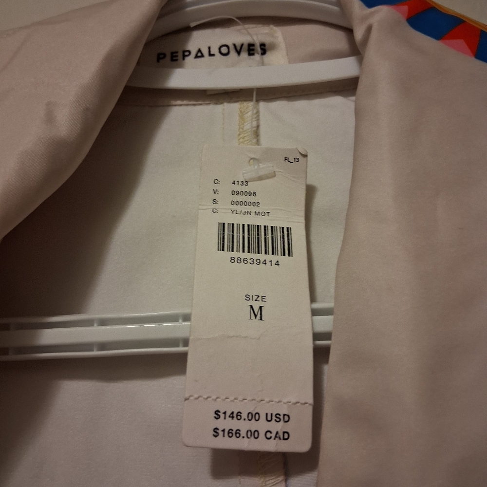 PEPALOVES Sunshine Print Trenchcoat Medium w/tag - Picture 3 of 9